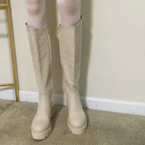 SIZE 8 FRANCO SARTO TALL LEATHER BOOT - Picture 1 of 14